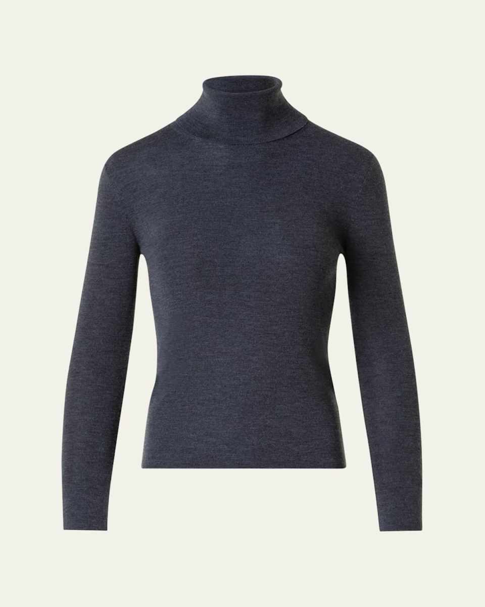 Full Needle Merino Wool Turtleneck Sweater